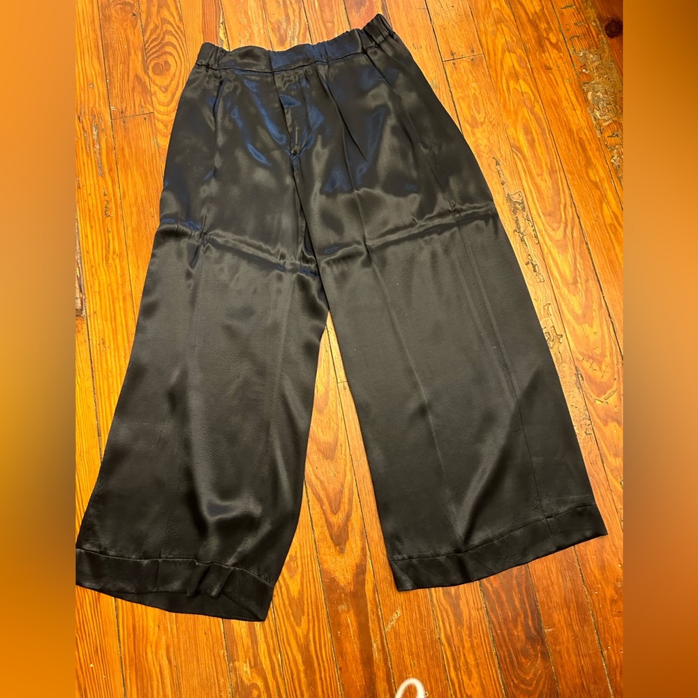 Free People satin wide leg pants